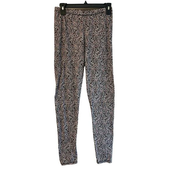 Cuddl Duds Pants Womens S Beige Pink Leopard Print Pull On Climate Right Casual - Picture 1 of 4